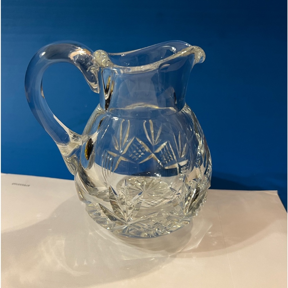 Heavy glass crystal creamer 4.25”
